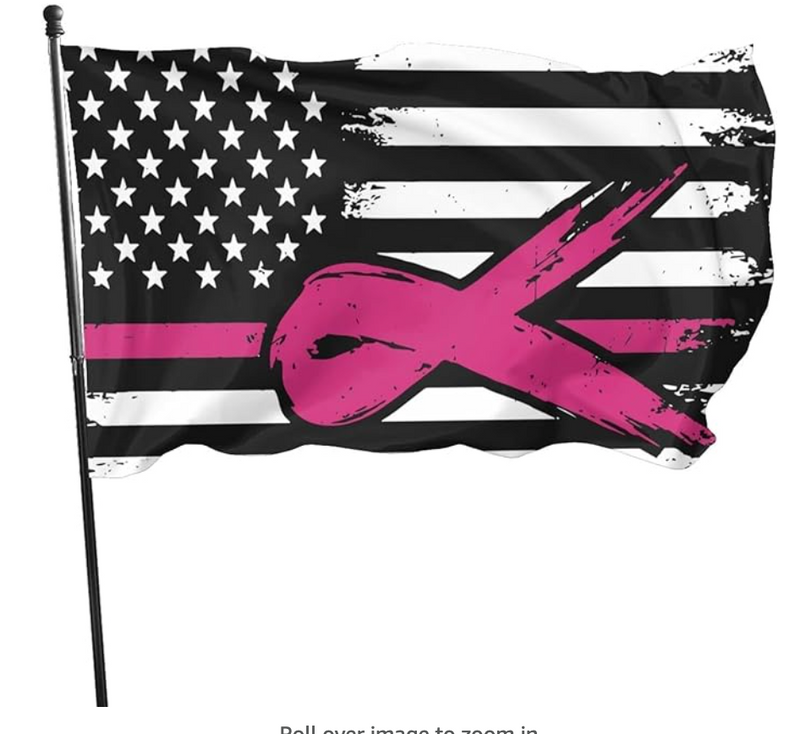 Breast Cancer Awareness Pink Ribbon 3&